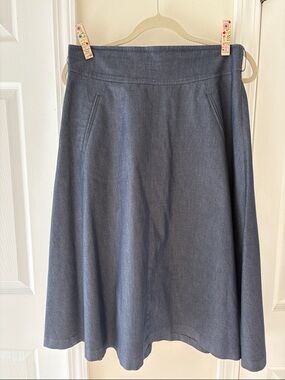 Talbots Dark Navy A-Line Skirt